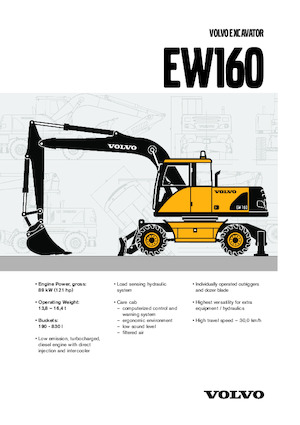 Gumikerekes kotrók Volvo EW160