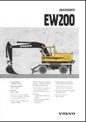 Gumikerekes kotrók Volvo EW200