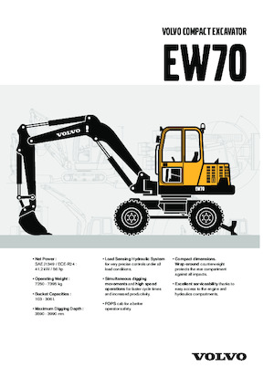 Gumikerekes kotrók Volvo EW70