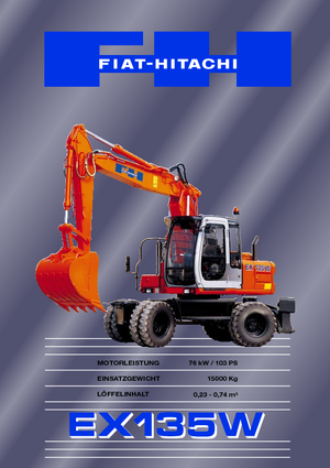 Gumikerekes kotrók Fiat-Hitachi EX 135 W