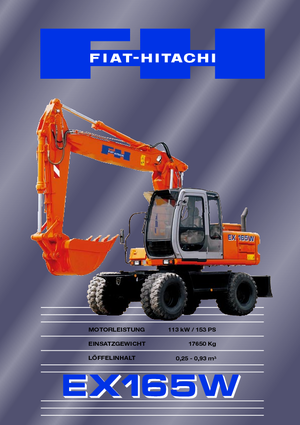 Gumikerekes kotrók Fiat-Hitachi EX 165 W