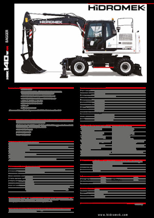 Gumikerekes kotrók Hidromek HMK 140 W