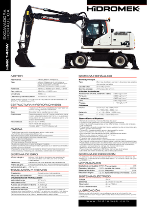 Gumikerekes kotrók Hidromek HMK 140 W