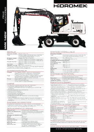 Gumikerekes kotrók Hidromek HMK 140 W