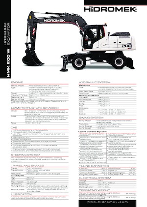 Gumikerekes kotrók Hidromek HMK 200 W