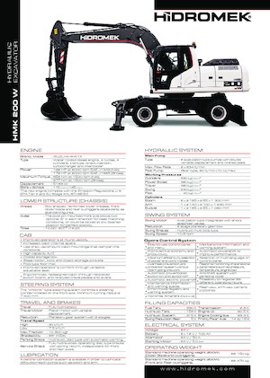 Gumikerekes kotrók Hidromek HMK 200 W
