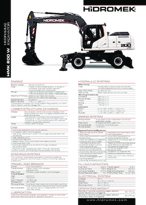 Gumikerekes kotrók Hidromek HMK 200 W