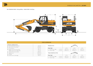 Gumikerekes kotrók JCB JS 130 W
