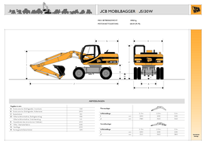 Gumikerekes kotrók JCB JS 130 W