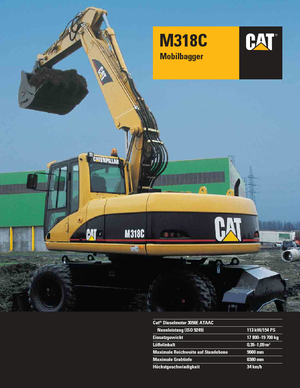 Gumikerekes kotrók Caterpillar M 318 C VAH