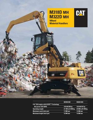 Gumikerekes kotrók Caterpillar M322D MH