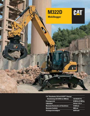 Gumikerekes kotrók Caterpillar M322D MH