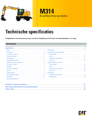 Gumikerekes kotrók Caterpillar M314