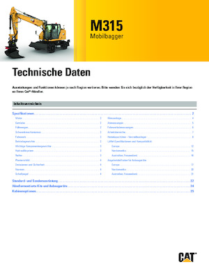 Gumikerekes kotrók Caterpillar M315