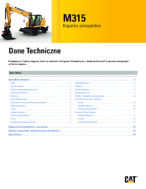 Gumikerekes kotrók Caterpillar M315