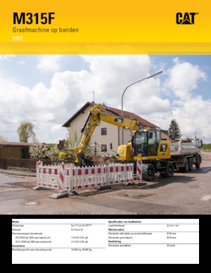 Gumikerekes kotrók Caterpillar M315F