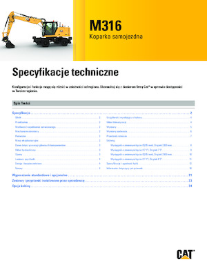 Gumikerekes kotrók Caterpillar M316