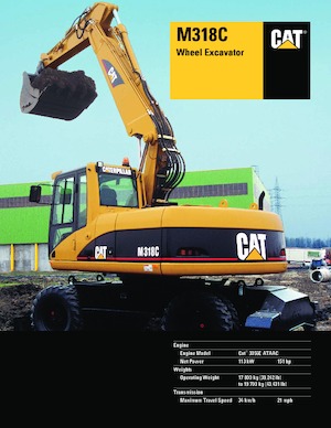 Gumikerekes kotrók Caterpillar M318C