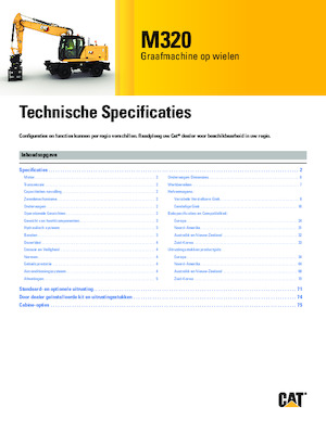 Gumikerekes kotrók Caterpillar M320
