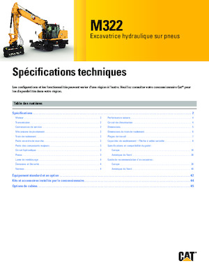 Gumikerekes kotrók Caterpillar M322