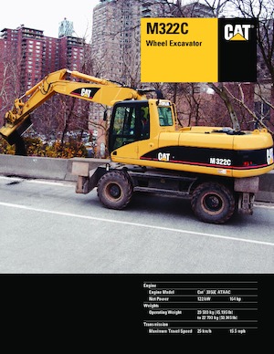 Gumikerekes kotrók Caterpillar M322C