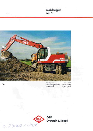 Gumikerekes kotrók O&K MH 5