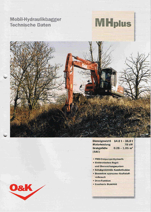 Gumikerekes kotrók O&K MH PLUS