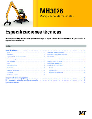 Gumikerekes kotrók Caterpillar MH3026