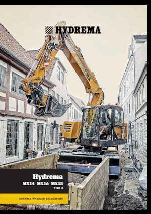 Gumikerekes kotrók Hydrema MX 14