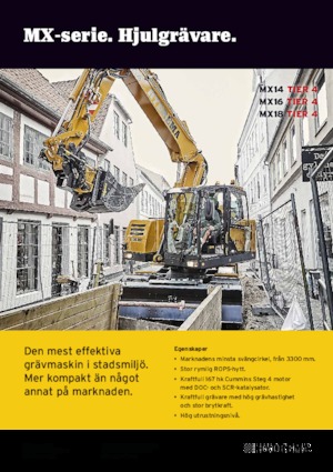 Gumikerekes kotrók Hydrema MX 14