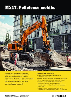 Gumikerekes kotrók Hydrema MX 17