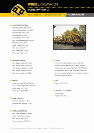 Gumikerekes kotrók PowerPlus PP180W-IX
