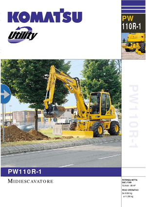Gumikerekes kotrók Komatsu PW110R-1
