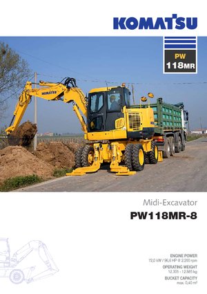 Gumikerekes kotrók Komatsu PW118MR-8