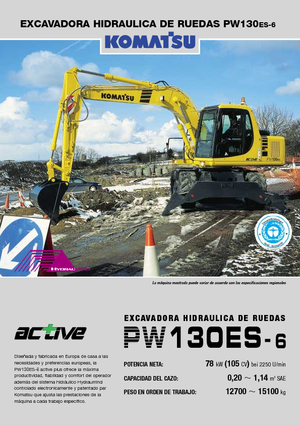 Gumikerekes kotrók Komatsu PW130-6