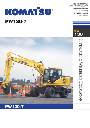 Gumikerekes kotrók Komatsu PW130-7