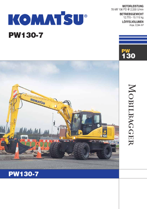Gumikerekes kotrók Komatsu PW130-7