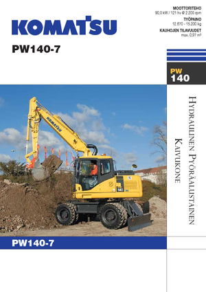 Gumikerekes kotrók Komatsu PW140-7