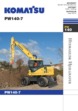 Gumikerekes kotrók Komatsu PW140-7