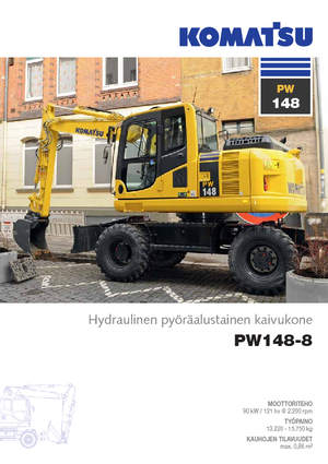 Gumikerekes kotrók Komatsu PW148-8