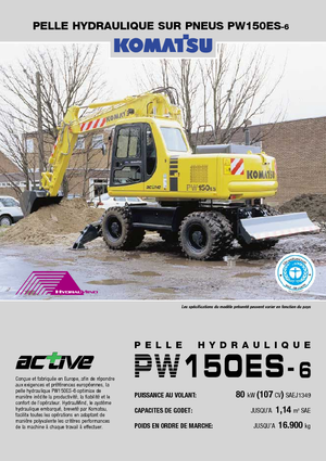 Gumikerekes kotrók Komatsu PW150-6