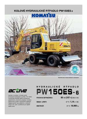 Gumikerekes kotrók Komatsu PW150-6