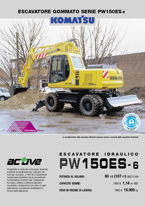 Gumikerekes kotrók Komatsu PW150-6