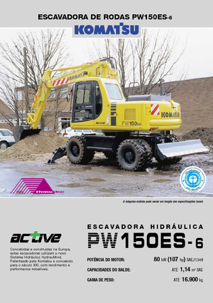 Gumikerekes kotrók Komatsu PW150-6