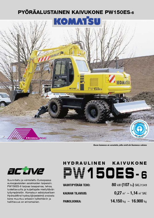 Gumikerekes kotrók Komatsu PW150-6