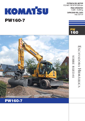 Gumikerekes kotrók Komatsu PW160-7E0