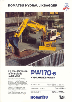 Gumikerekes kotrók Komatsu PW170-5
