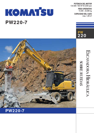 Gumikerekes kotrók Komatsu PW220-7