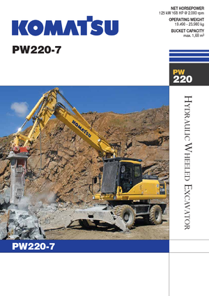 Gumikerekes kotrók Komatsu PW220-7