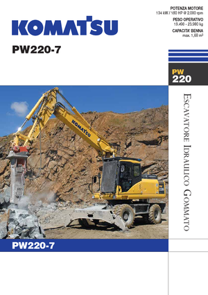 Gumikerekes kotrók Komatsu PW220-7